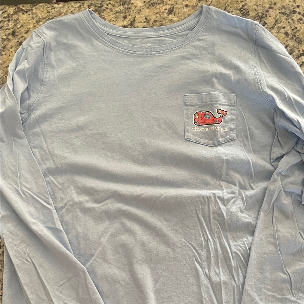 Vineyard Vines Sky Blue Long Sleeve Tee